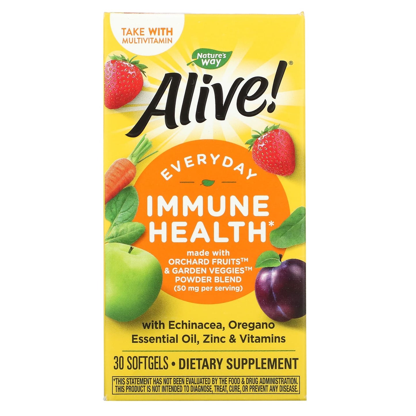 Nature’s Way, Alive! (R) Everyday Immune Health*, 30 Softgels UPC 033674132944 | HiLife Vitamins