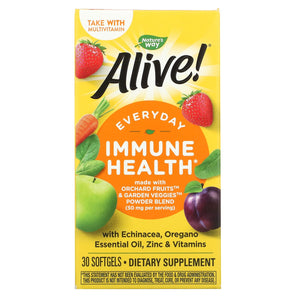 Nature’s Way, Alive! (R)  Everyday Immune Health*, 30 Softgels - 033674132944 | Hilife Vitamins