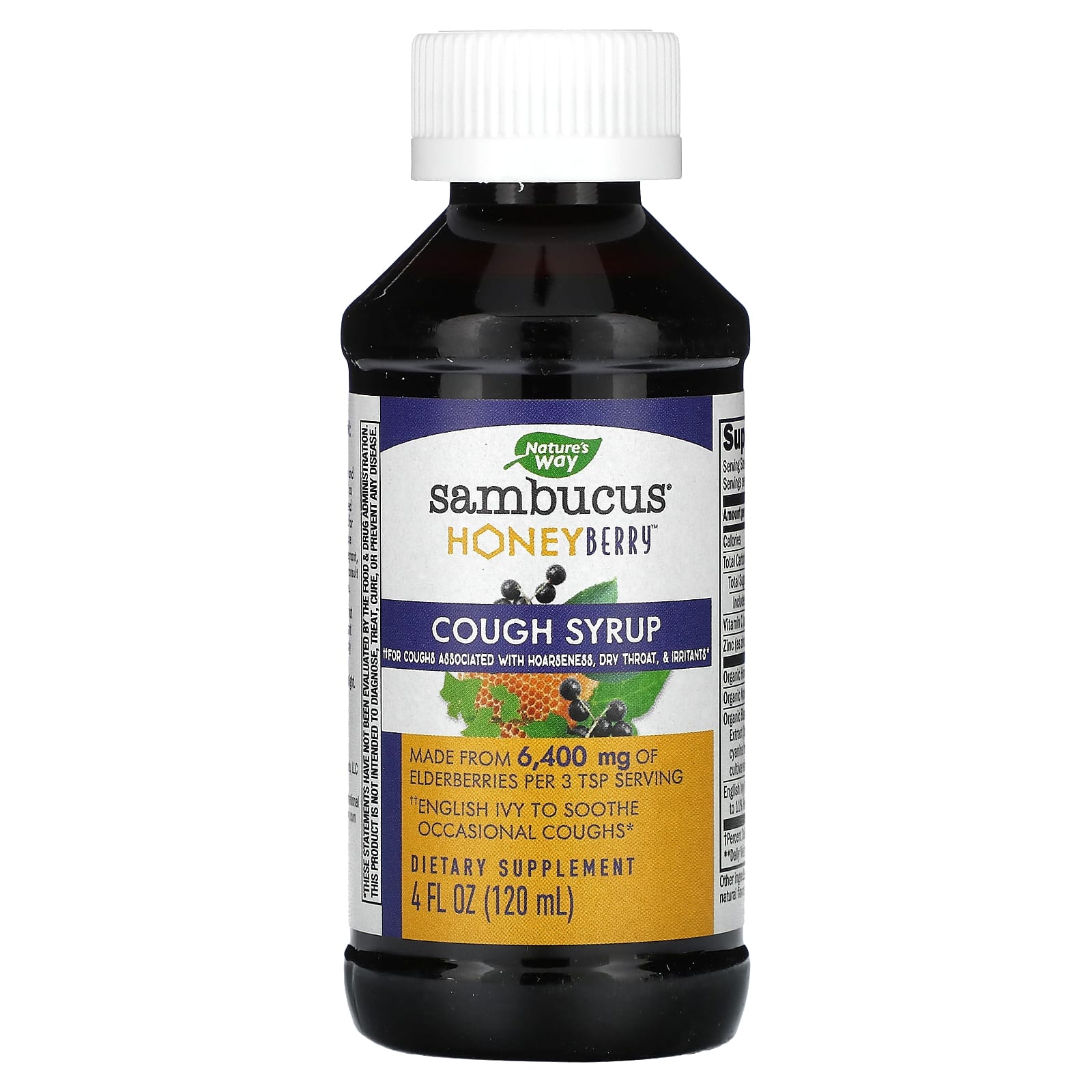 Nature’s Way, Sambucus HoneyBerry Cough Syrup, 4 Oz UPC 033674133132 | Hilife Vitamins