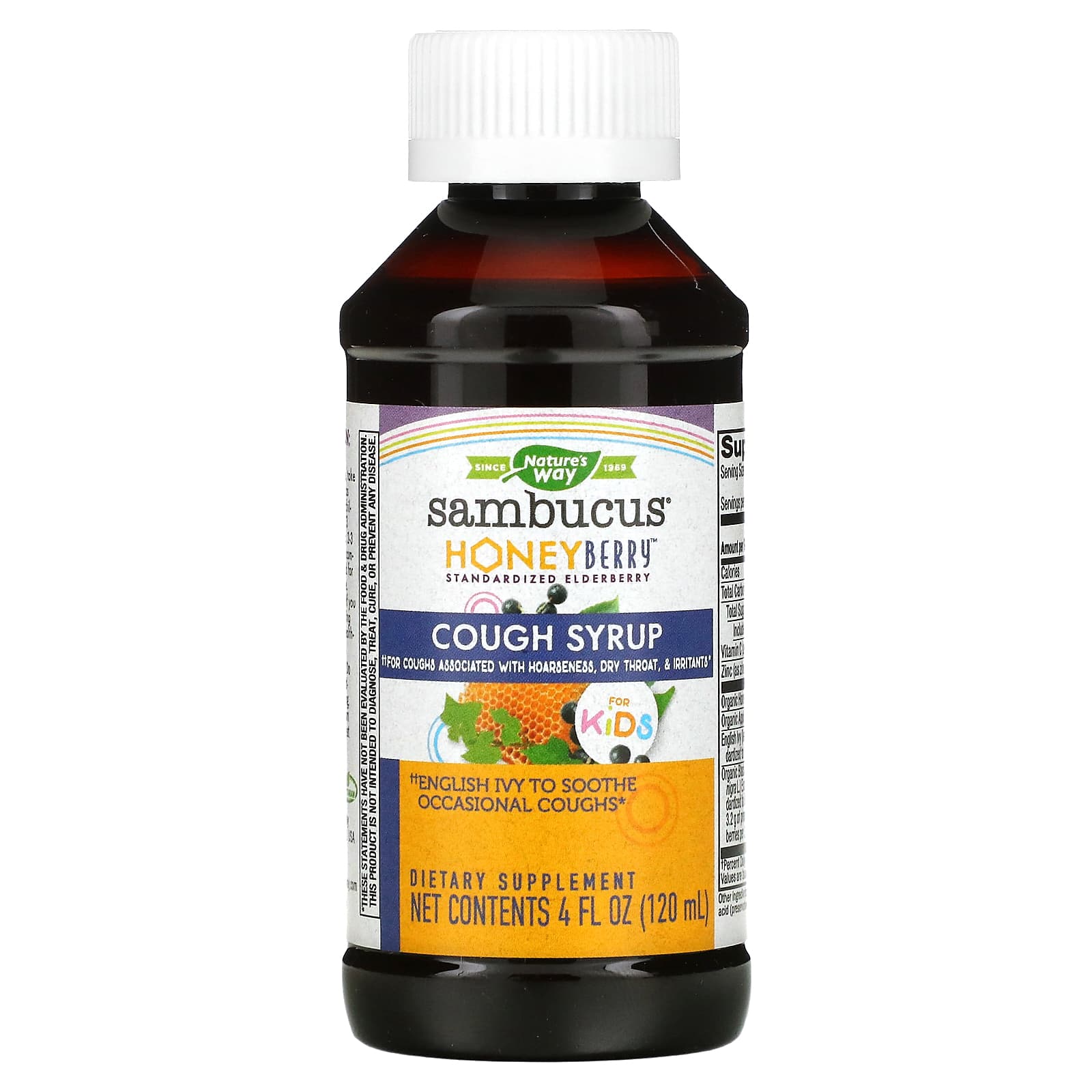 Nature’s Way, HoneyBerry Cough Syrup for Kids, 4 Oz UPC 033674133156 | Hilife Vitamins