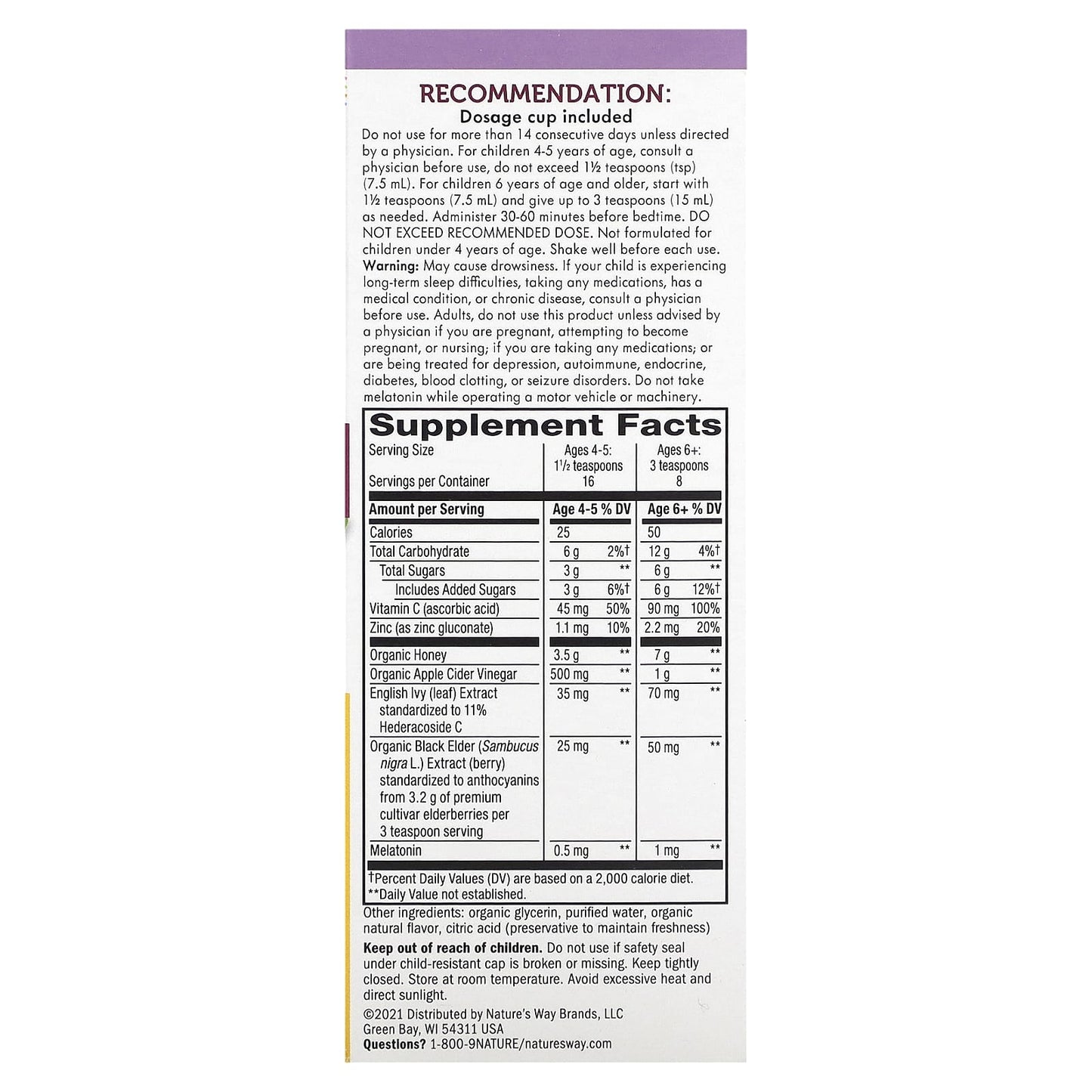 Nature’s Way, HoneyBerry NightTime Cough Syrup for Kids, 4 Oz UPC 033674133163 | HiLife Vitamins