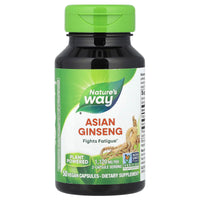 Nature’s Way, Asian Ginseng, 50 Vegan Capsules UPC 033674134009 | Hilife Vitamins
