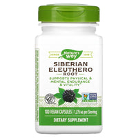 Nature’s Way, Siberian Eleuthero, 100 Vegetarian Capsules UPC 033674135006 | Hilife Vitamins