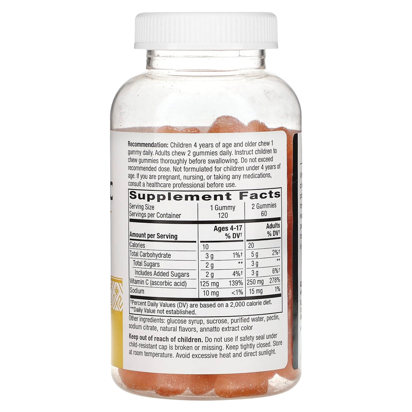Nature’s Way, Vitamin C, 250 mg, Gummies, Orange Flavored, 120 Gummies UPC 033674136072 | Hilife Vitamins
