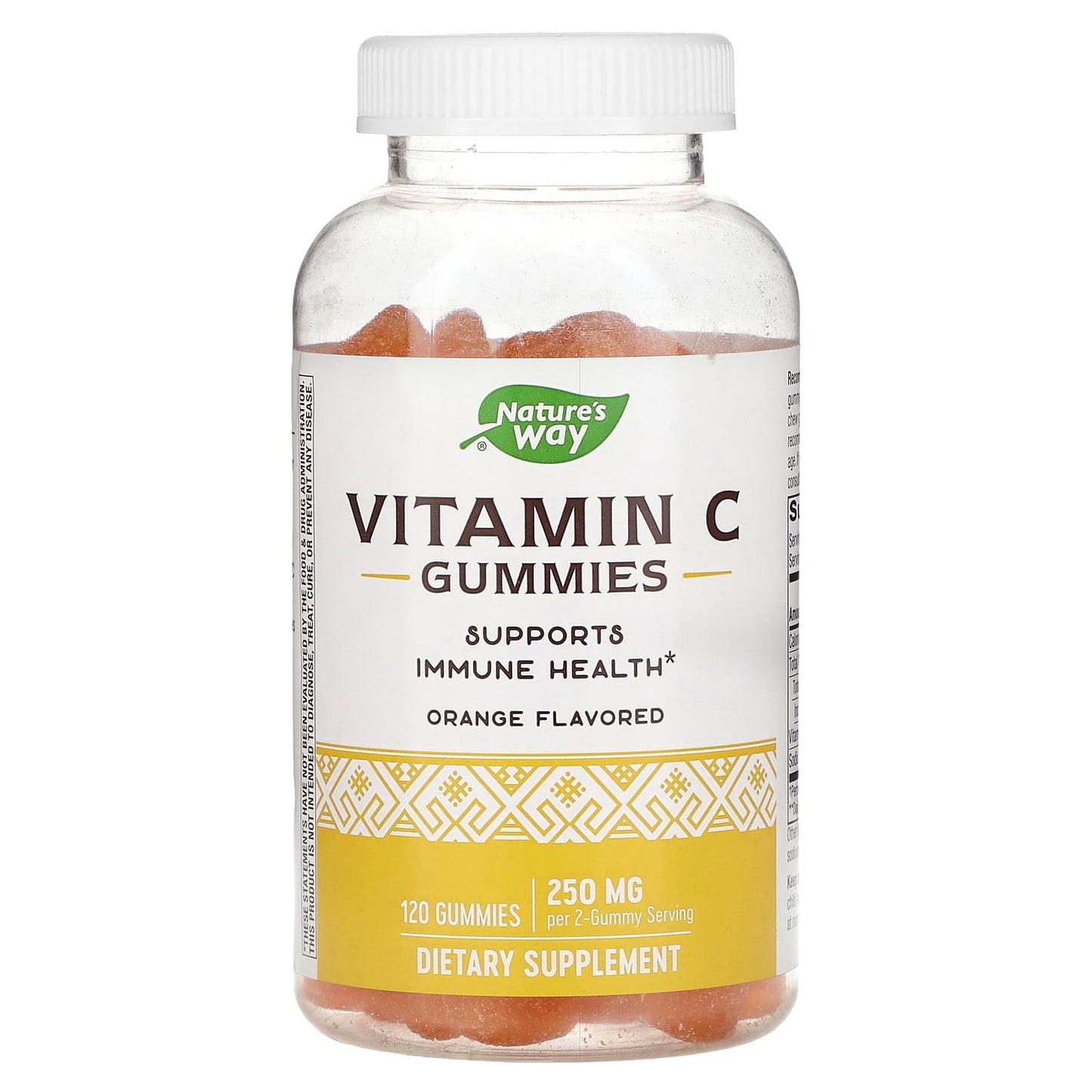 Nature’s Way, Vitamin C, 250 mg, Gummies, Orange Flavored, 120 Gummies UPC 033674136072 | Hilife Vitamins
