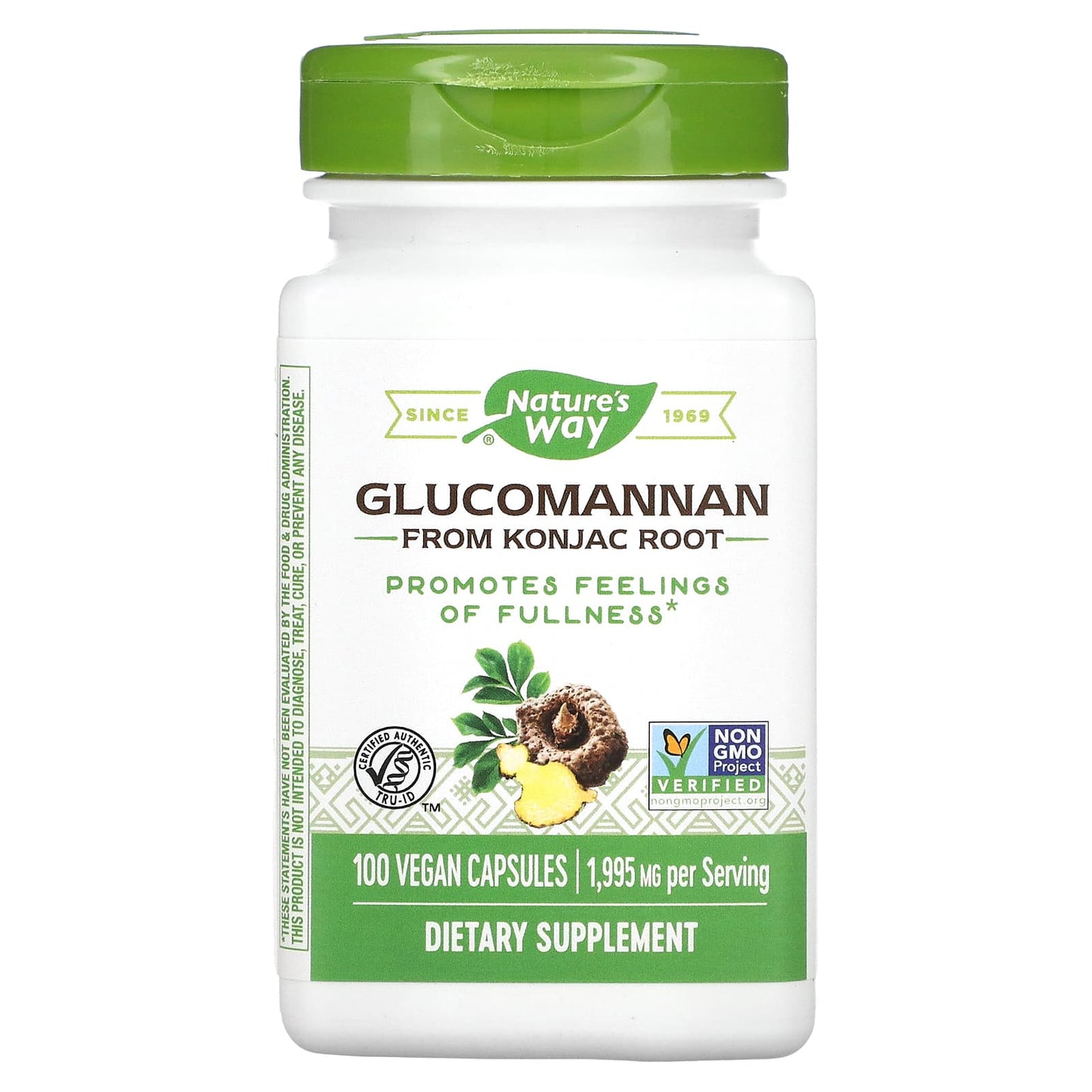 Nature’s Way, Glucomannan, 100 Vegetarian Capsules UPC 033674136751 | Hilife Vitamins