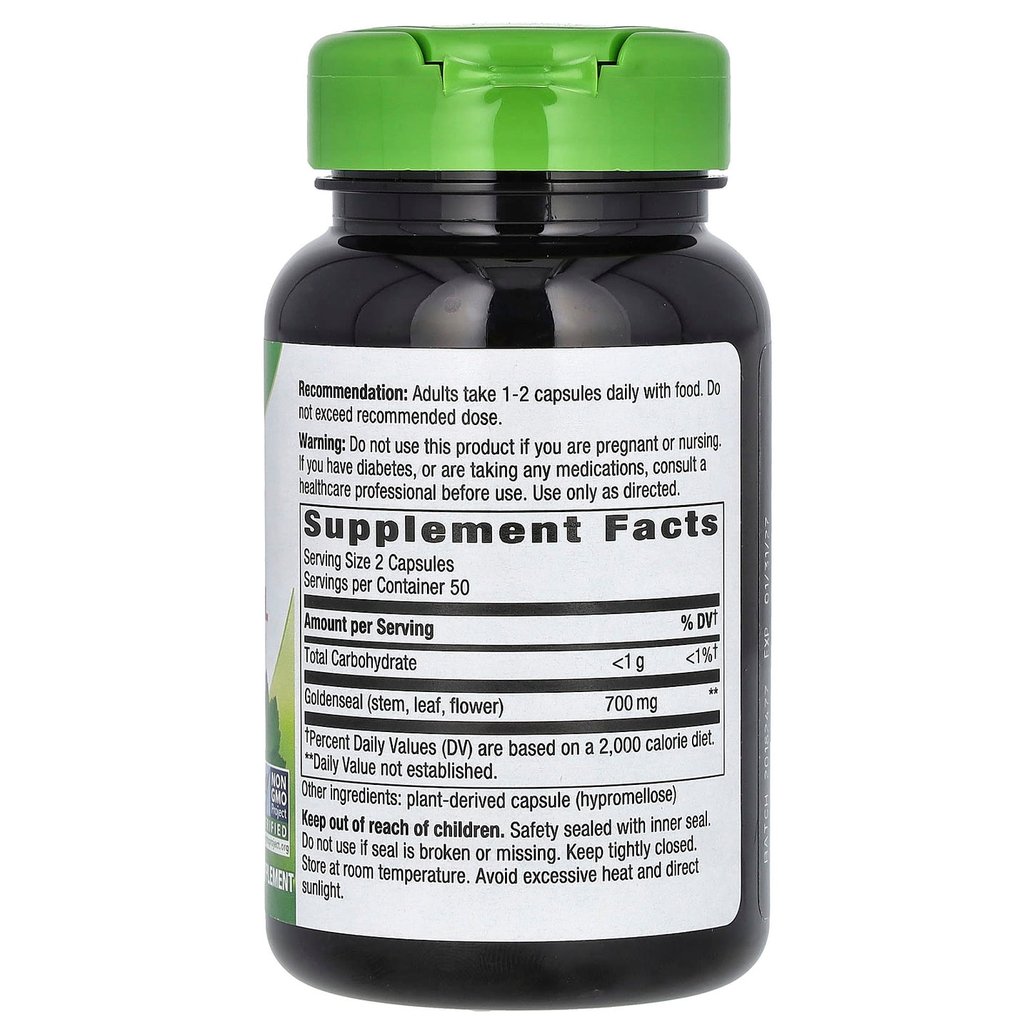Nature’s Way, Goldenseal Herb, 100 Vegetarian Capsules UPC 033674137000 | Hilife Vitamins