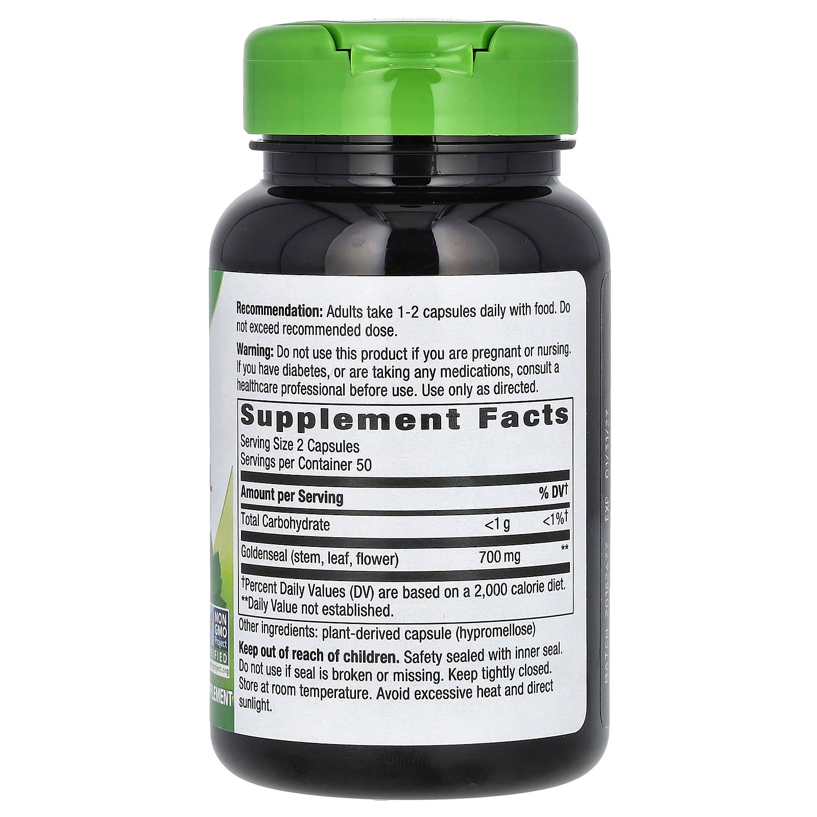 Nature’s Way, Goldenseal Herb, 100 Vegetarian Capsules UPC 033674137000 | Hilife Vitamins