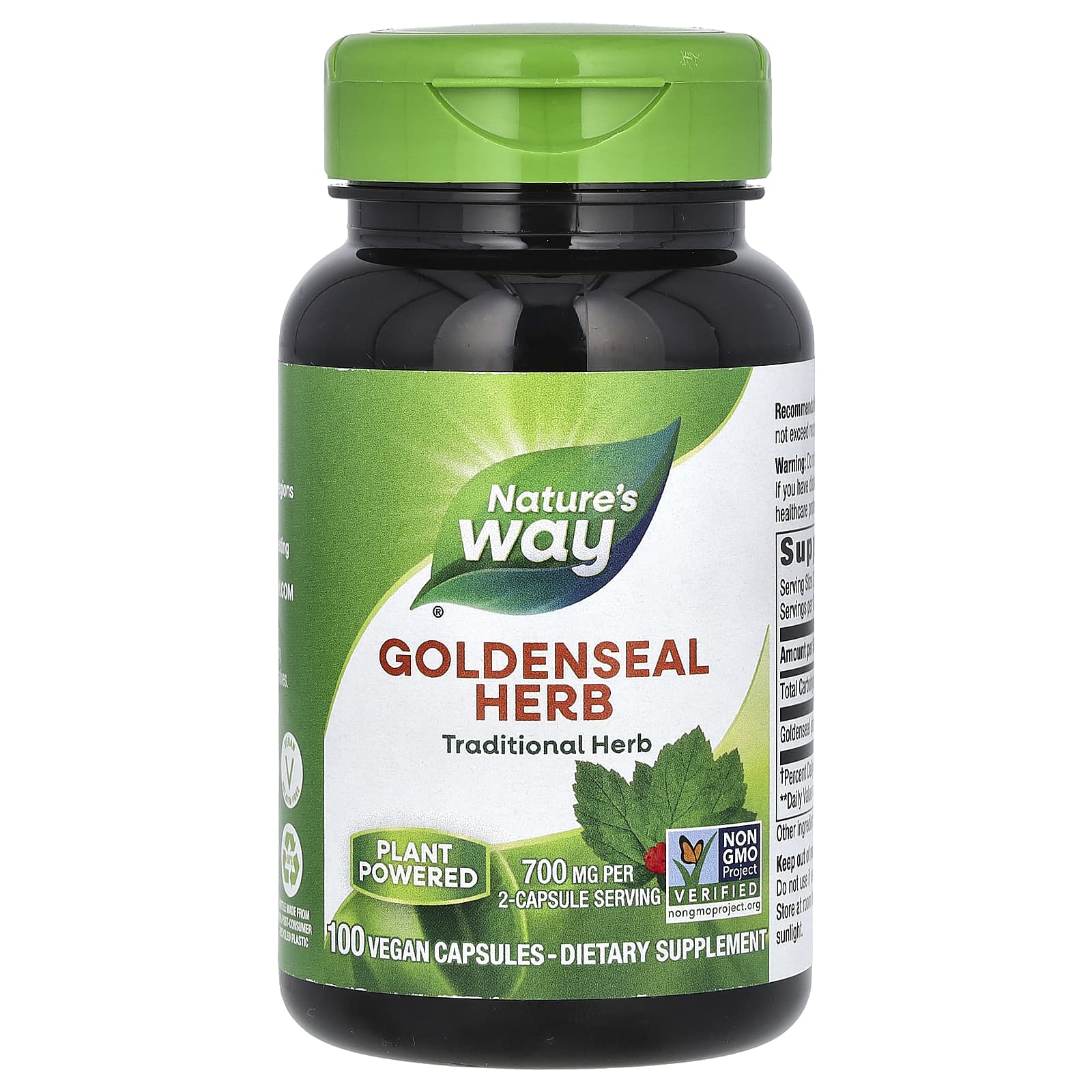 Nature’s Way, Goldenseal Herb, 100 Vegetarian Capsules UPC 033674137000 | Hilife Vitamins