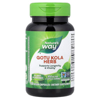 Nature’s Way, Gotu Kola, 100 Vegetarian Capsules UPC 033674140000 | Hilife Vitamins