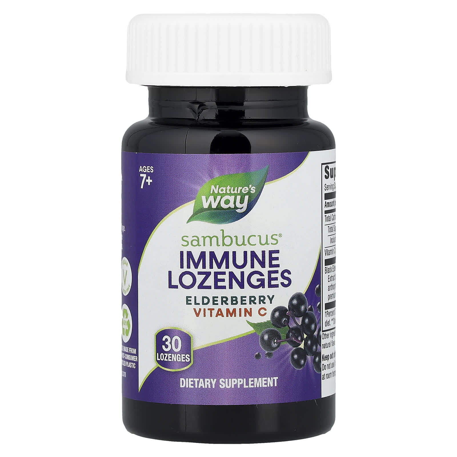 Nature’s Way, Sambucus Elderberry, Original Lozenges, 30 Lozenges UPC 033674140017 | Hilife Vitamins