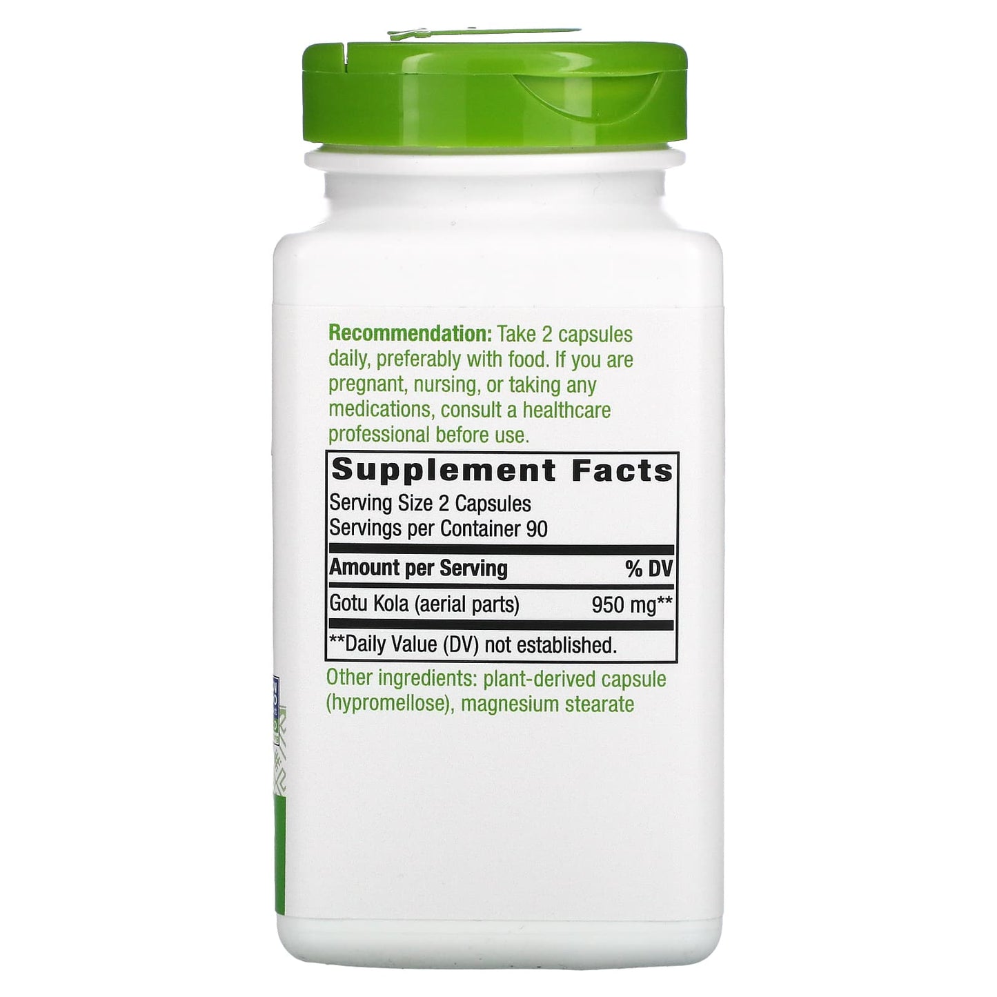 Nature’s Way, Gotu Kola Herb, 475 mg, 180 Vegan Capsules UPC 033674140086 | Hilife Vitamins