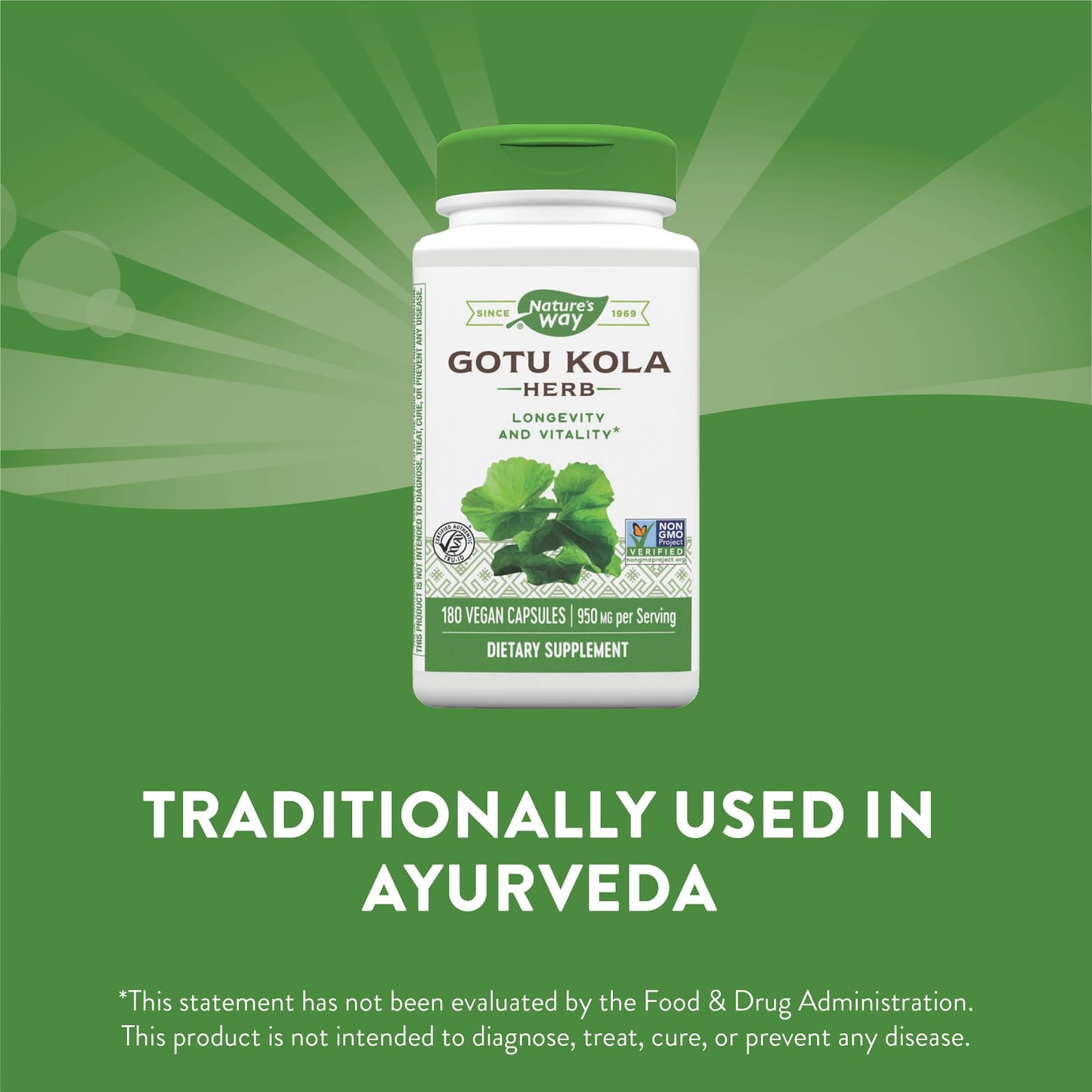 Nature’s Way, Gotu Kola Herb, 475 mg, 180 Vegan Capsules UPC 033674140086 | Hilife Vitamins