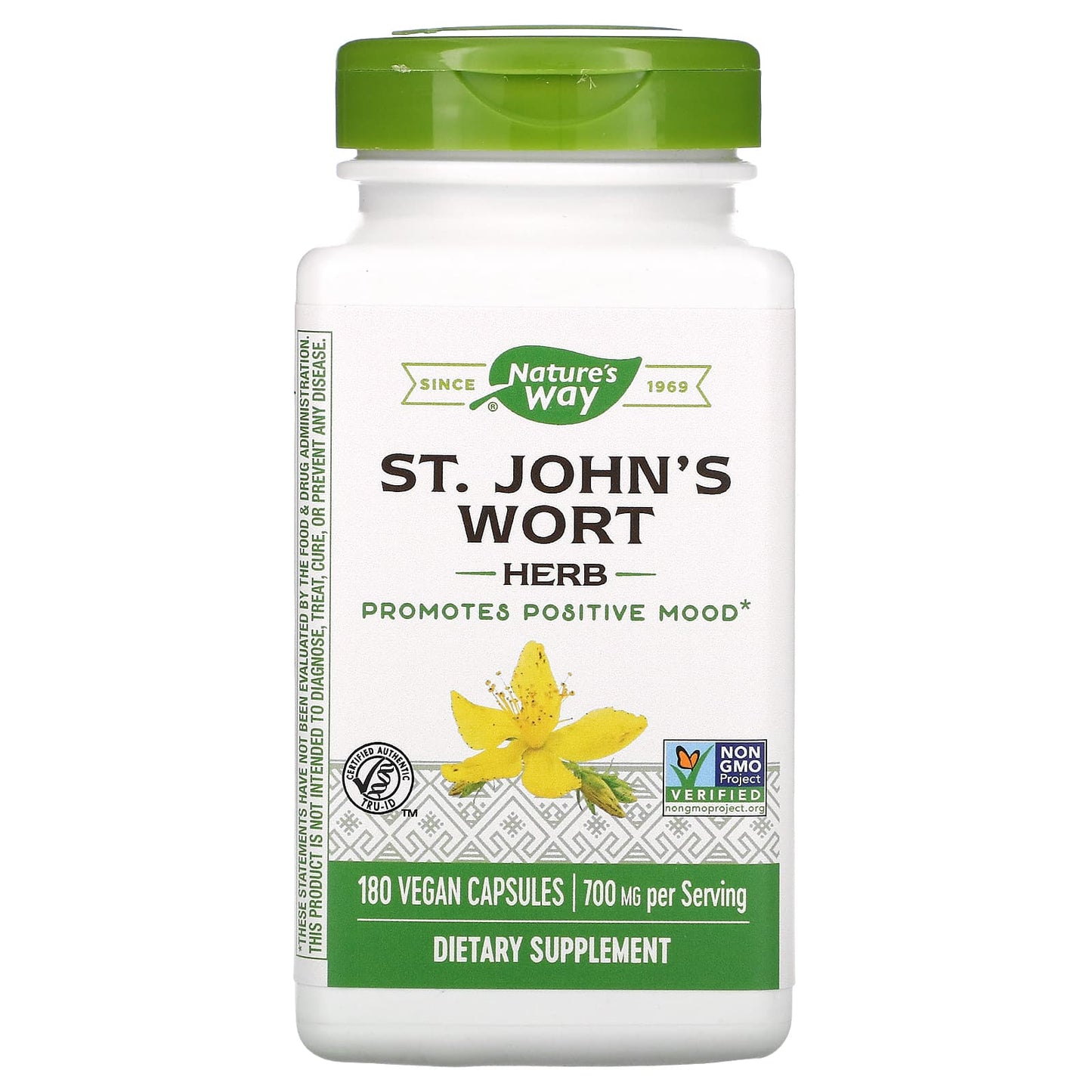 Nature’s Way, St. John's Wort Value Size, 180 Vegetarian Capsules UPC 033674140413 | Hilife Vitamins