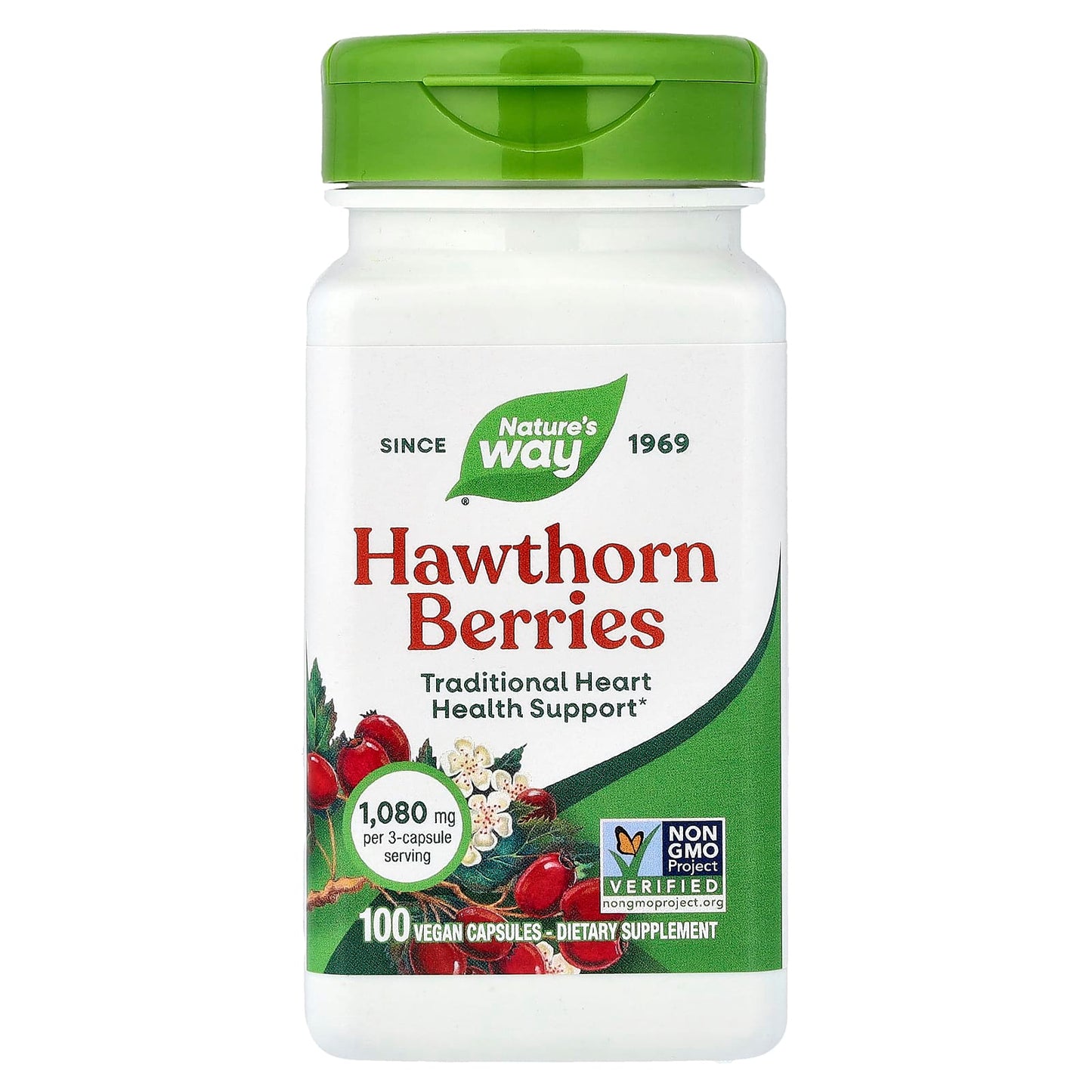 Nature’s Way, Hawthorn, 100 Vegetarian Capsules UPC 033674141007 | Hilife Vitamins