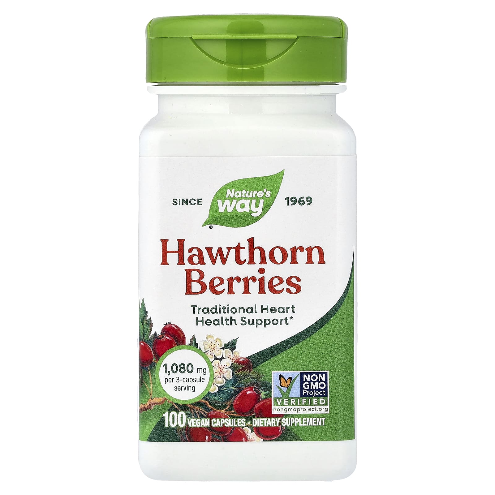 Nature’s Way, Hawthorn, 100 Vegetarian Capsules UPC 033674141007 | Hilife Vitamins