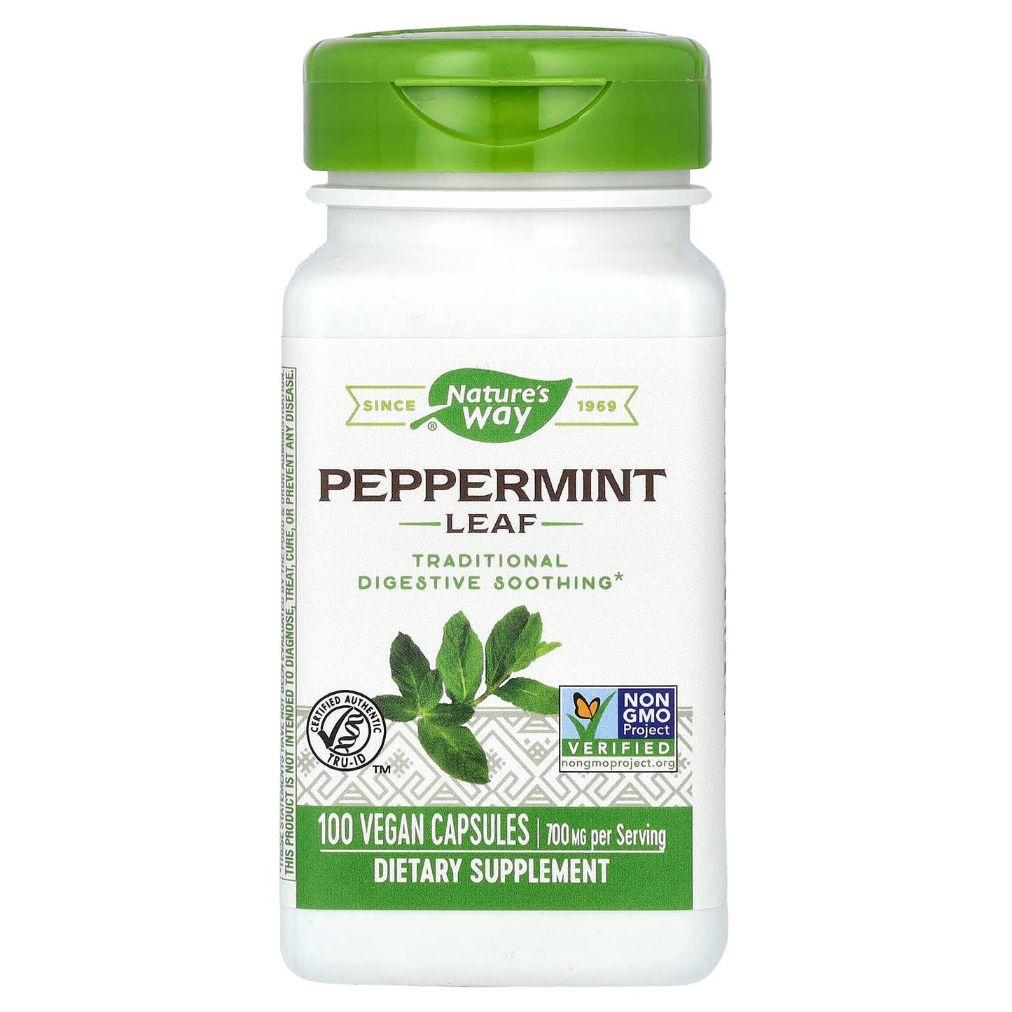 Nature’s Way, Peppermint Leaves, 100 Vegetarian Capsules UPC 033674141601 | Hilife Vitamins
