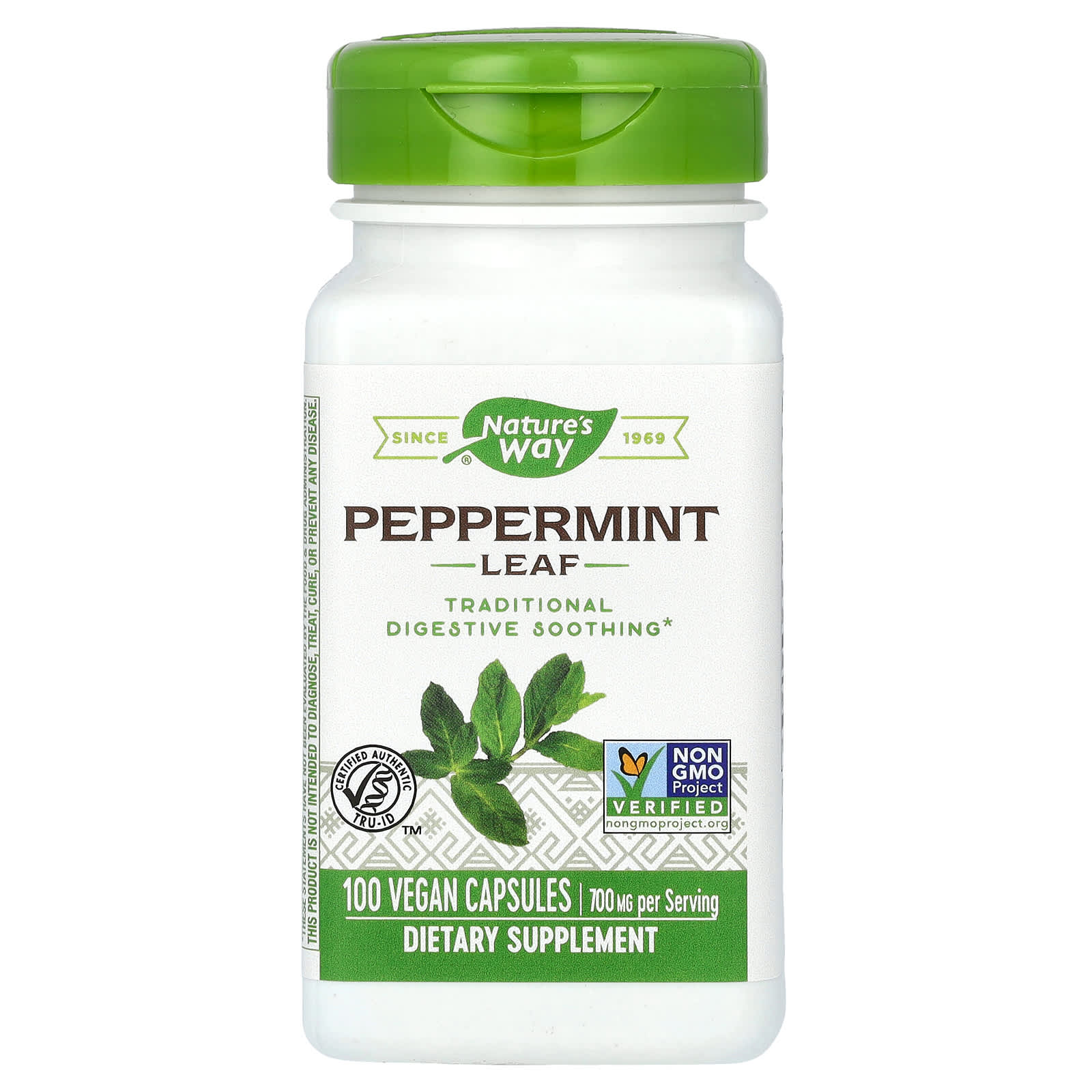 Nature’s Way, Peppermint Leaves, 100 Vegetarian Capsules UPC 033674141601 | Hilife Vitamins