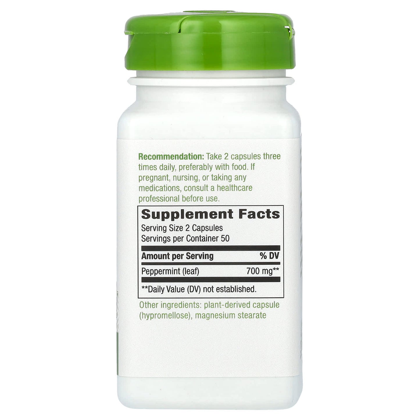 Nature’s Way, Peppermint Leaves, 100 Vegetarian Capsules UPC 033674141601 | Hilife Vitamins