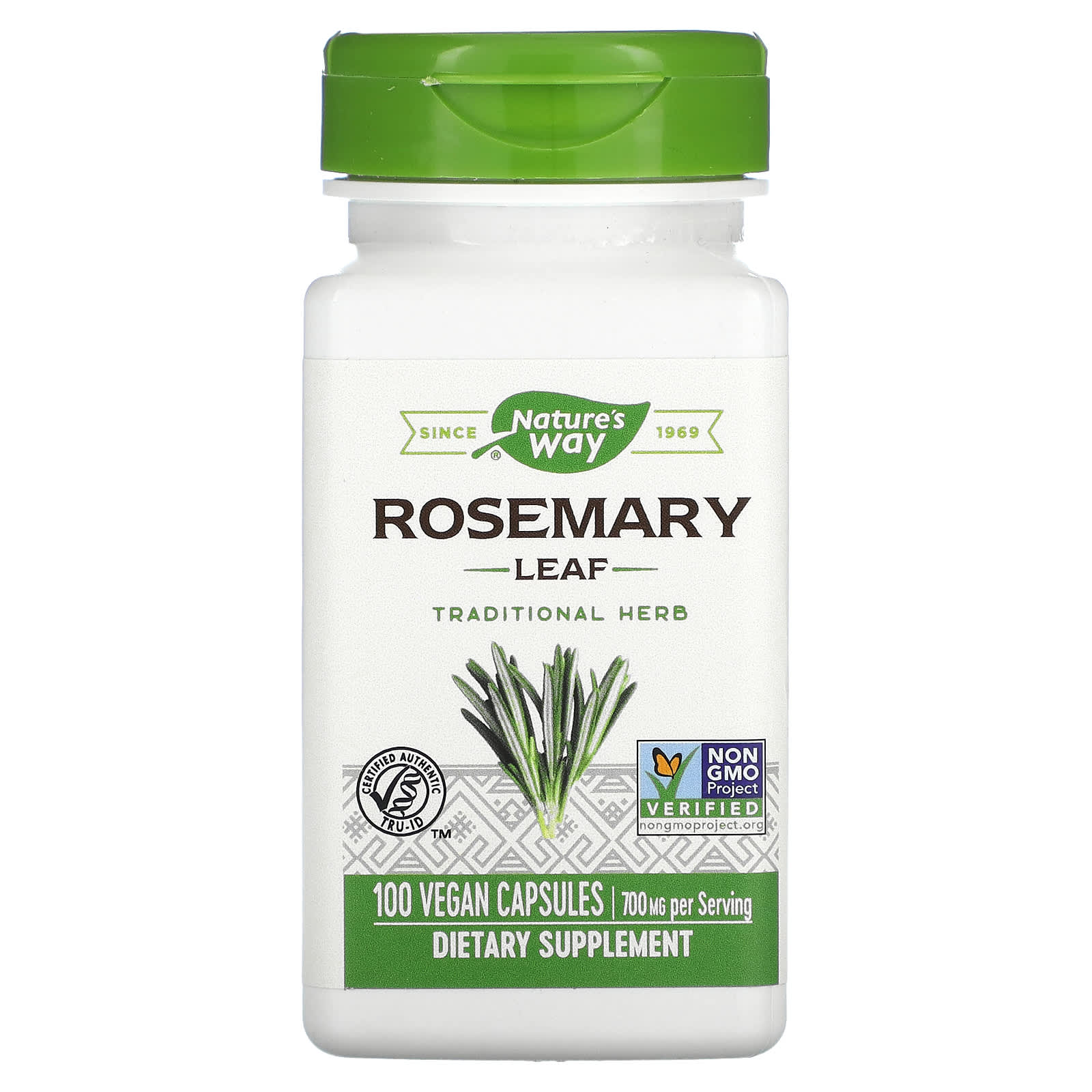 Nature’s Way, Rosemary Leaves, 100 Vegetarian Capsules UPC 033674141625 | Hilife Vitamins