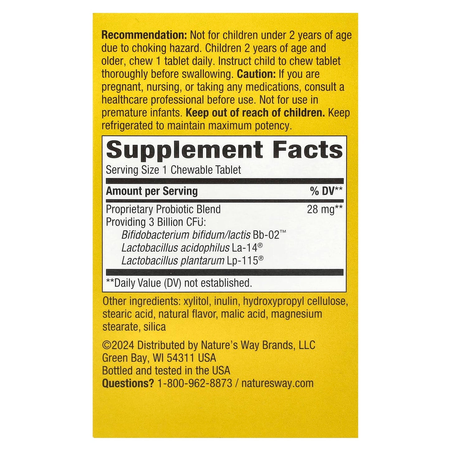 Nature’s Way, Primadoph Kids Chry Chw, 30 Tablets UPC 033674142431 | Hilife Vitamins
