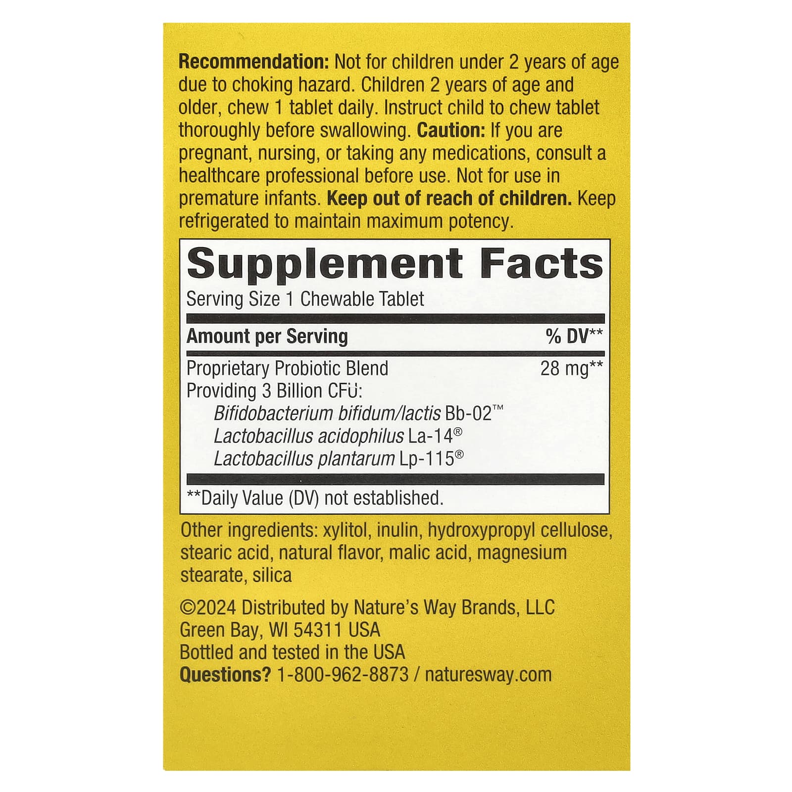 Nature’s Way, Primadoph Kids Chry Chw, 30 Tablets UPC 033674142431 | Hilife Vitamins
