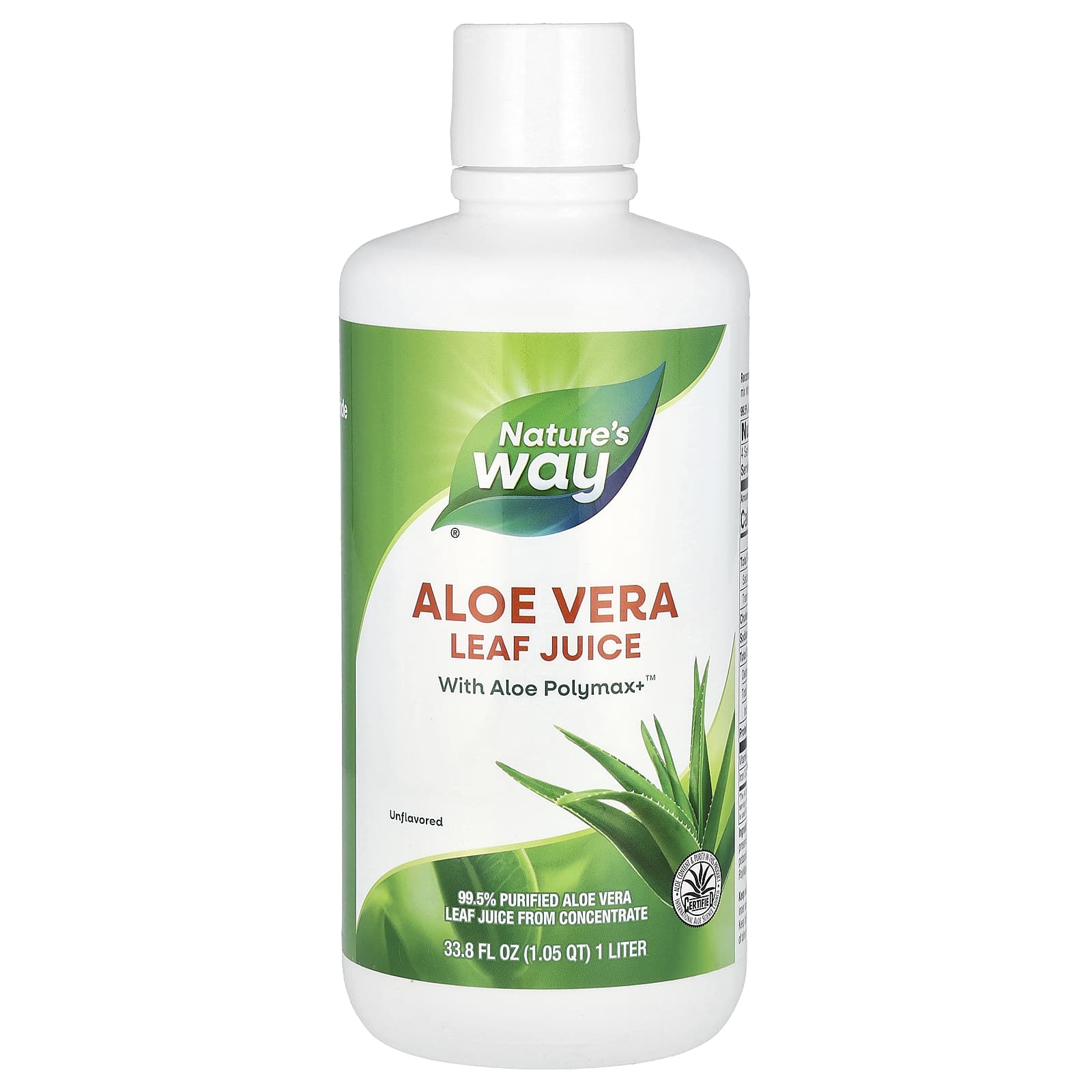Nature’s Way, Aloe Vera Whole Leaf Juice Organic, 33.8 fl oz UPC 033674142806 | Hilife Vitamins