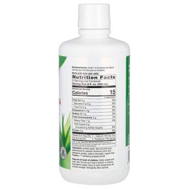 Nature’s Way, Aloe Vera Whole Leaf Juice Organic, 33.8 fl oz UPC 033674142806 | Hilife Vitamins