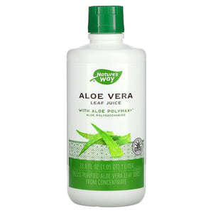 Nature’s Way, Aloe Vera Whole Leaf Juice Organic, 33.8 fl oz - 033674142806 | Hilife Vitamins