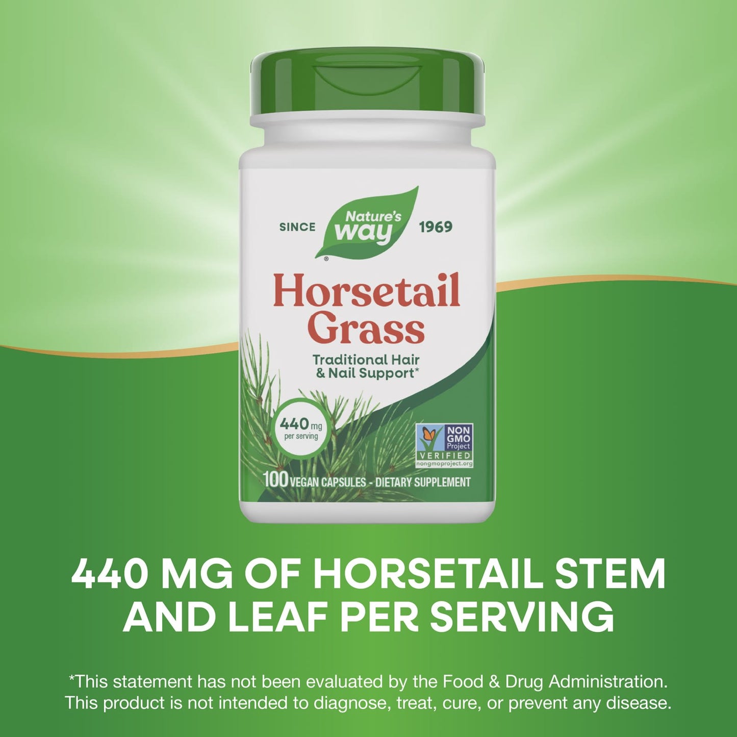 Nature’s Way, Horsetail Grass, 100 Vegetarian Capsules UPC 033674143001 | Hilife Vitamins