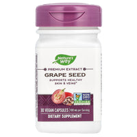 Nature’s Way, Grape Seed Standardized Extract, 30 Vegetarian Capsules UPC 033674143209 | Hilife Vitamins