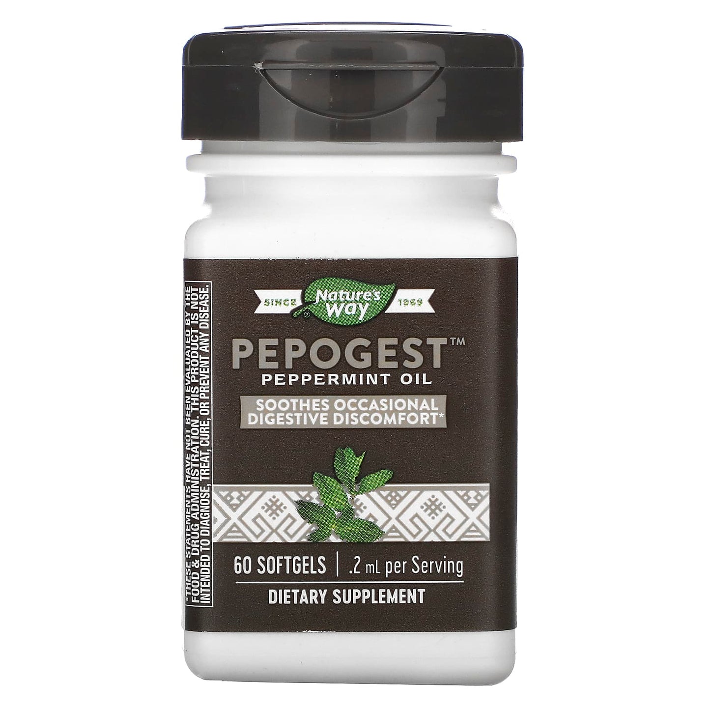 Nature’s Way, Pepogest Peppermint Oil, 60 Softgels UPC 033674145371 | Hilife Vitamins