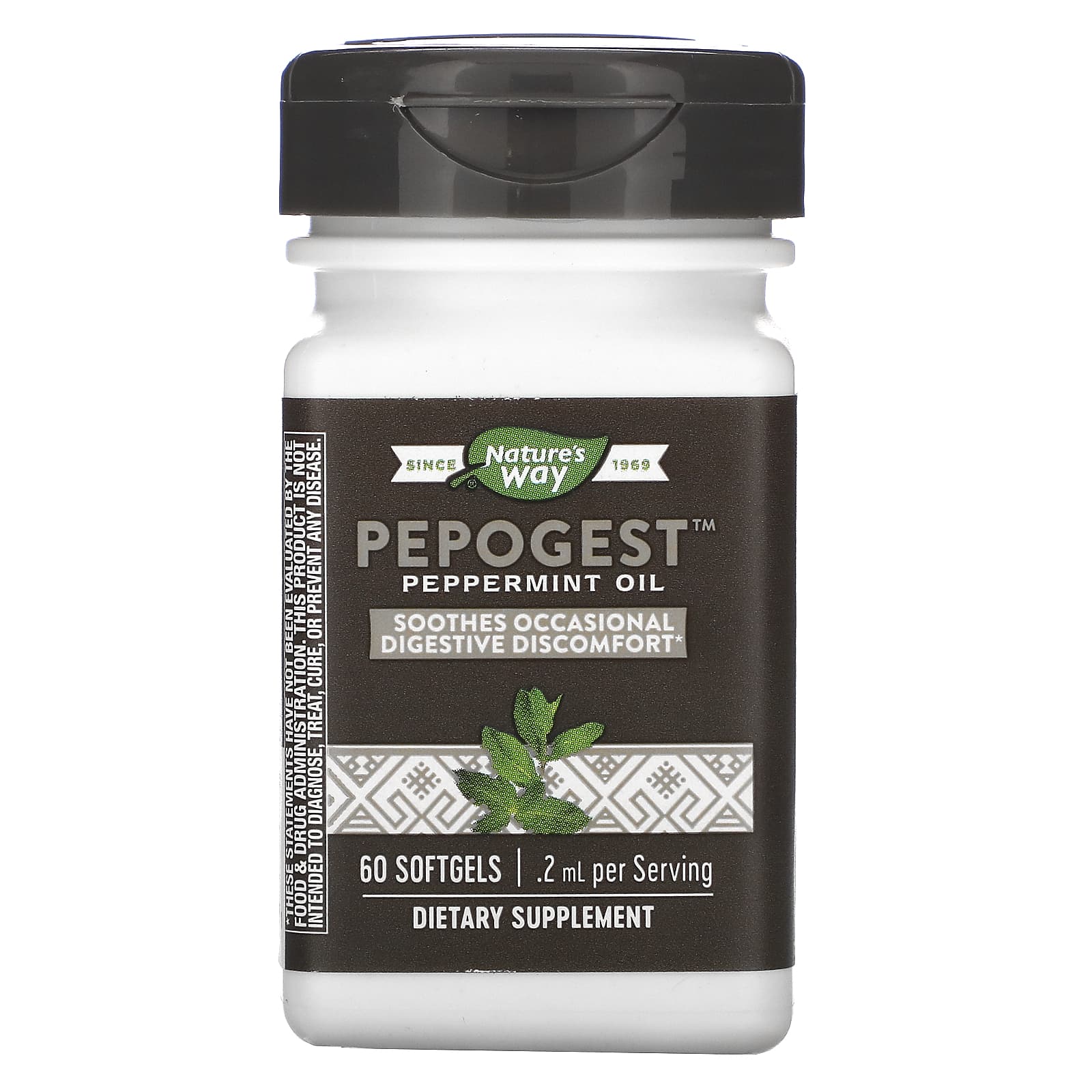 Nature’s Way, Pepogest Peppermint Oil, 60 Softgels UPC 033674145371 | Hilife Vitamins