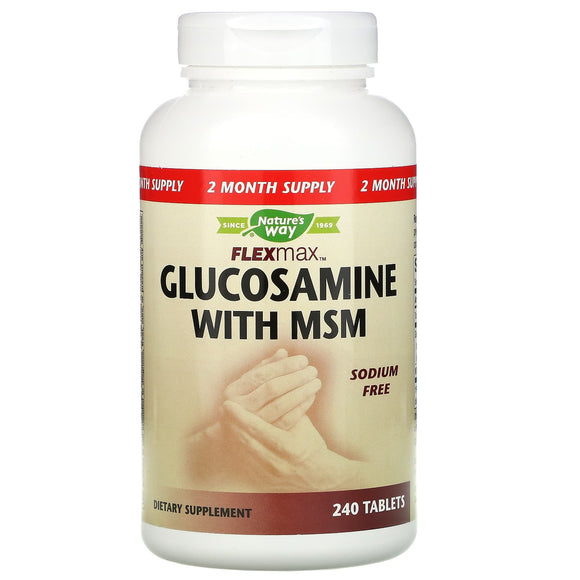 Nature’s Way, Flexmax Glucosamine & Msm With Stomachguard, 240 Tablets - 033674145616 | Hilife Vitamins