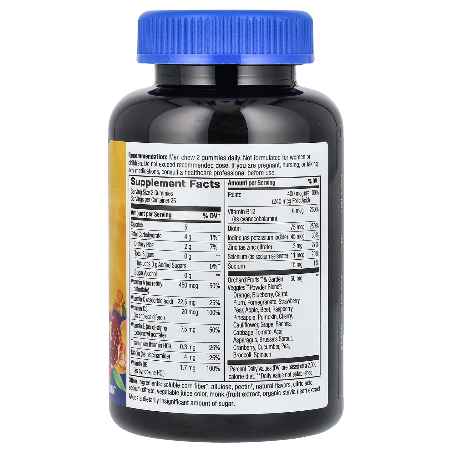 Nature’s Way, Alive! Men's Gummy Multivitamin, Zero Sugar, Peach, 50 Gummies UPC 033674146200 | Hilife Vitamins