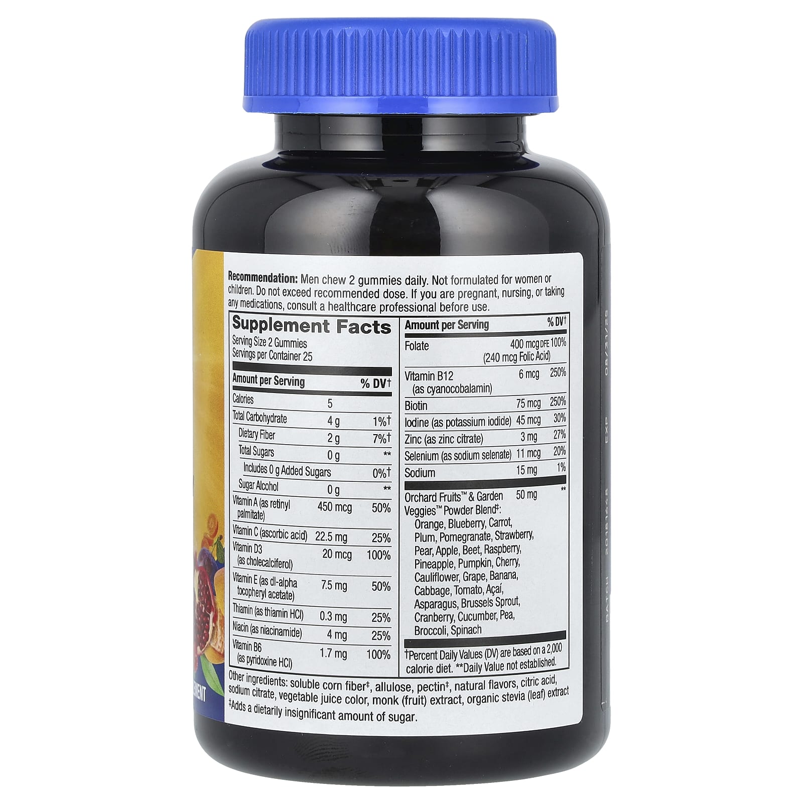Nature’s Way, Alive! Men's Gummy Multivitamin, Zero Sugar, Peach, 50 Gummies UPC 033674146200 | Hilife Vitamins