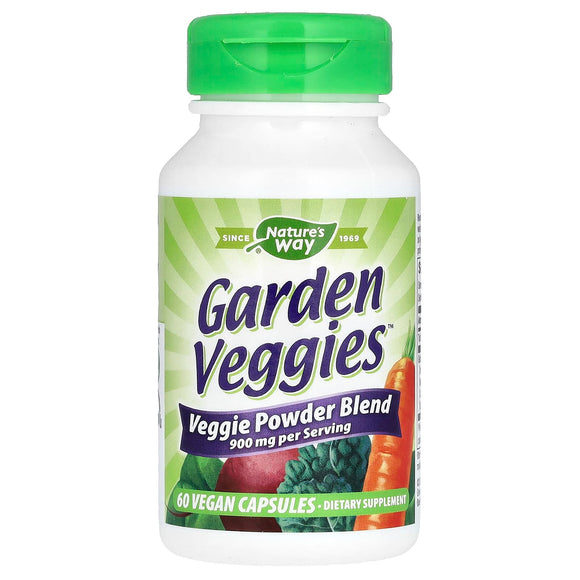 Nature’s Way, Garden Veggies, 60 Vegetarian Capsules - 033674147931 | Hilife Vitamins
