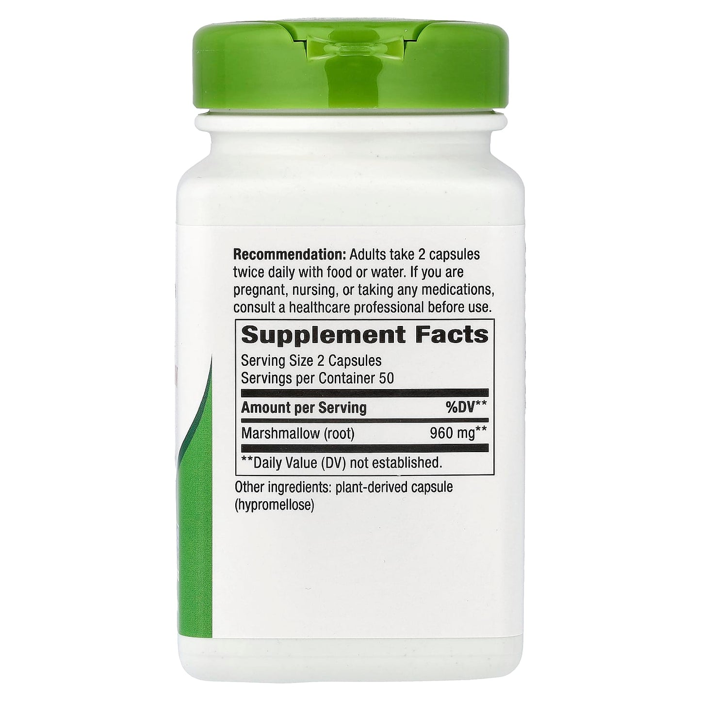 Nature’s Way, Marshmallow, 100 Vegetarian Capsules UPC 033674148006 | Hilife Vitamins