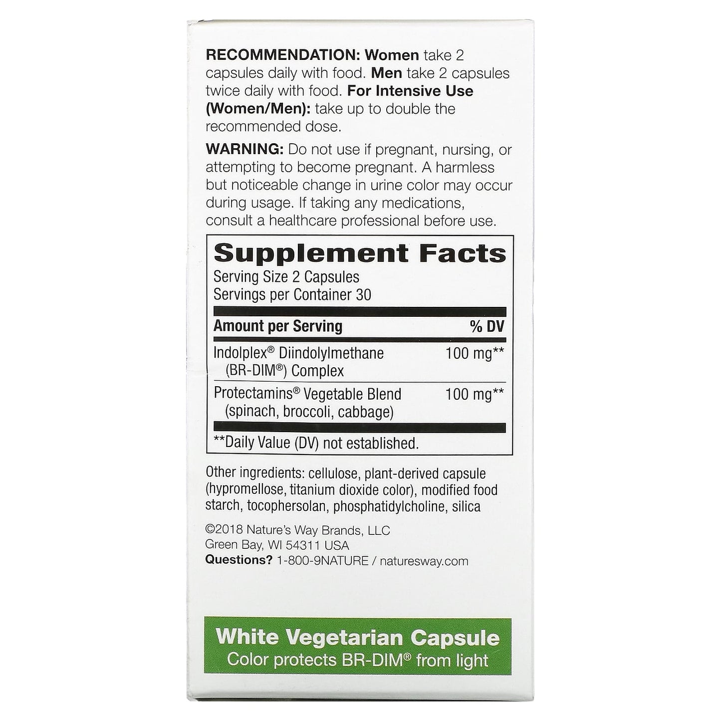 Nature’s Way, Dim Plus, 60 Vegetarian Capsules UPC 033674148105 | Hilife Vitamins