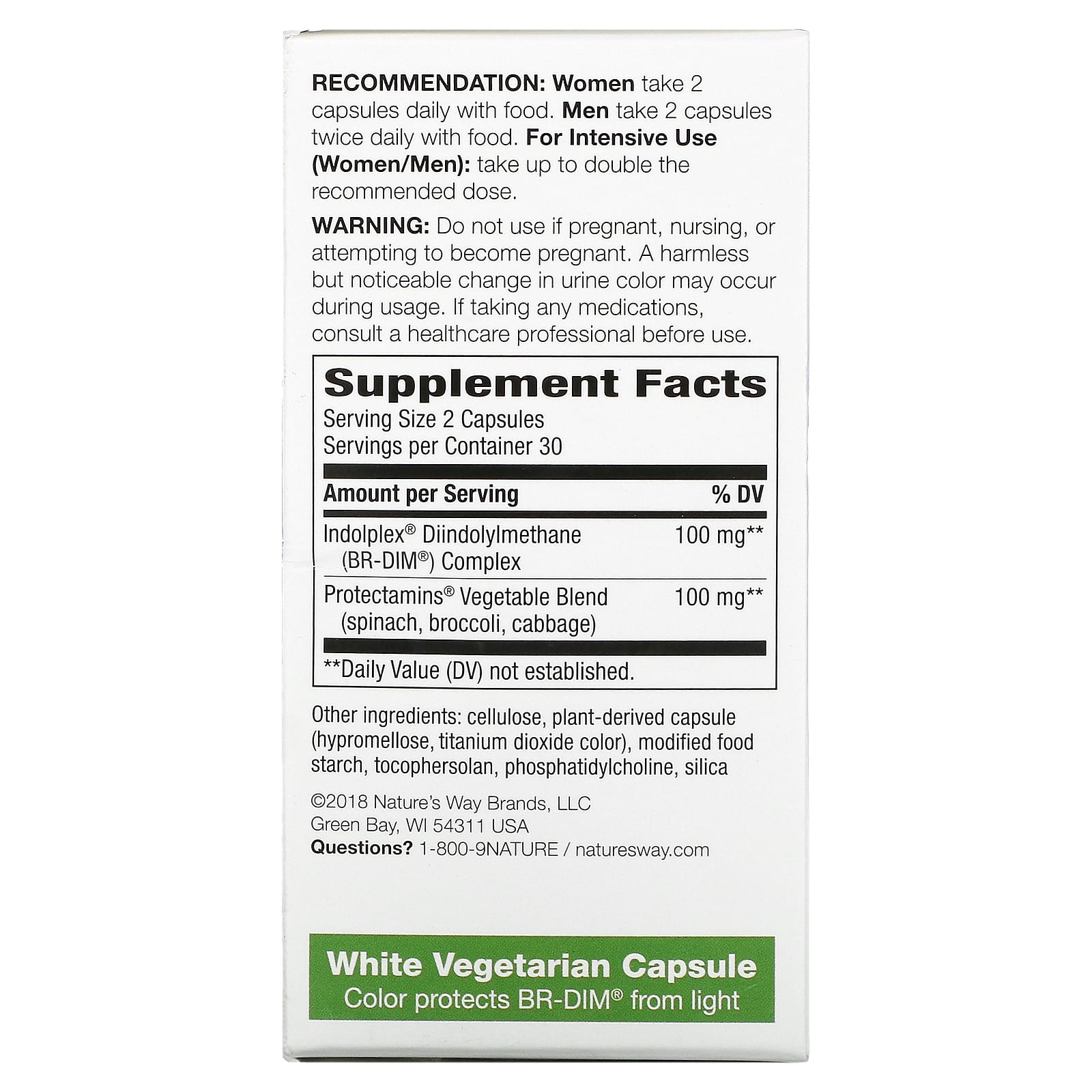 Nature’s Way, Dim Plus, 60 Vegetarian Capsules UPC 033674148105 | Hilife Vitamins