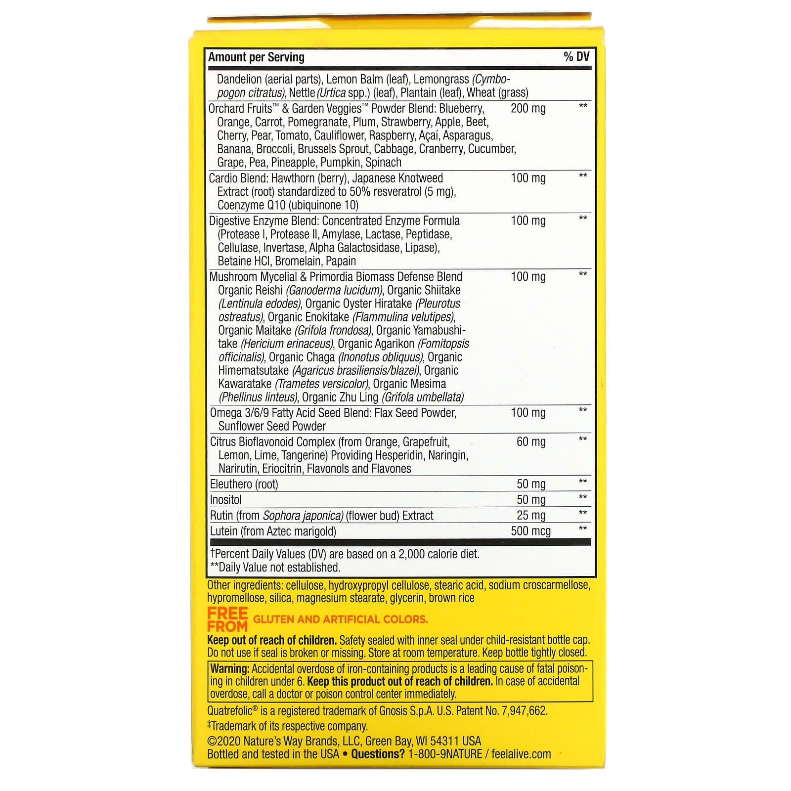 Nature’s Way, Alive! Multi With Iron, 90 Tablets UPC 033674149270 | Hilife Vitamins