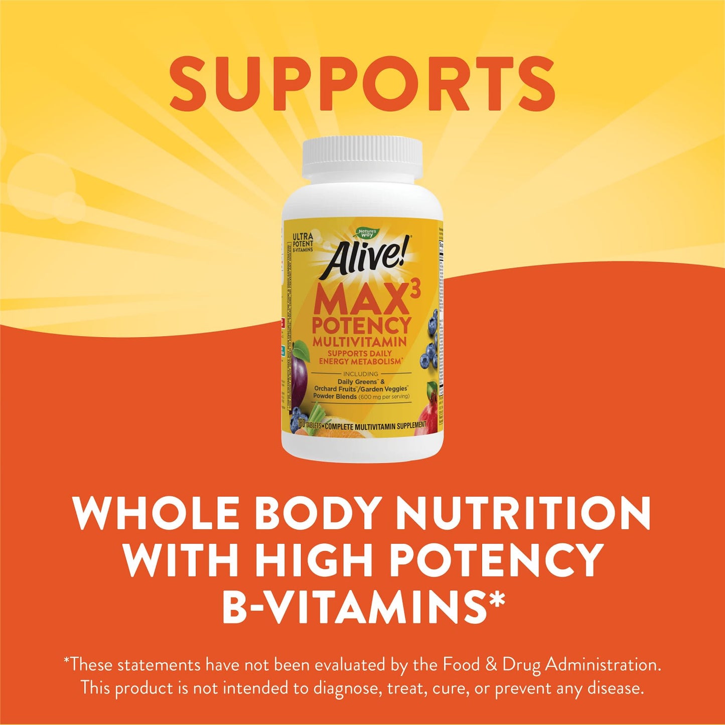 Nature’s Way, Alive! Multi With Iron, 180 Tablets