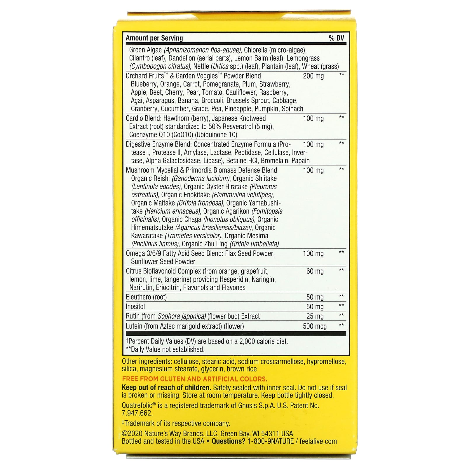 Nature’s Way, Alive! No Iron Added, 90 Tablets UPC 033674149317 | Hilife Vitamins
