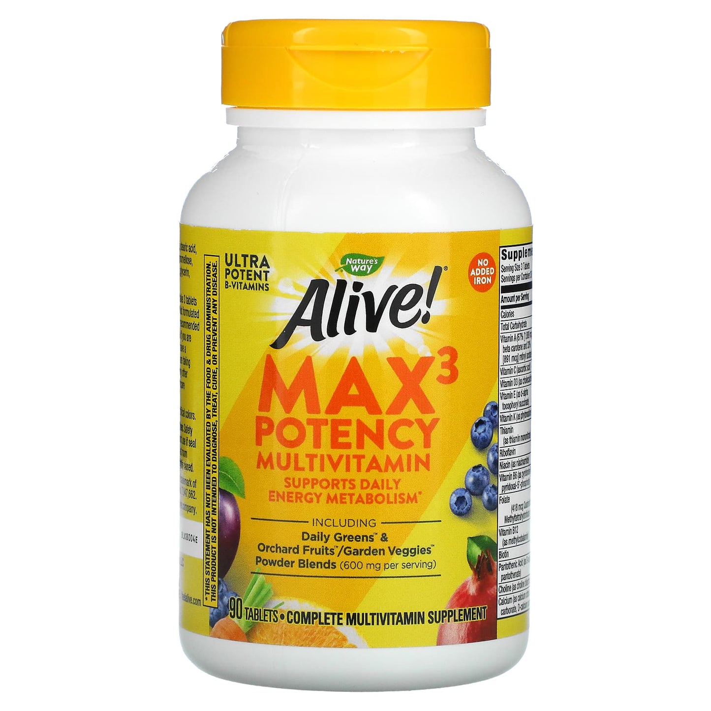 Nature’s Way, Alive! No Iron Added, 90 Tablets UPC 033674149317 | Hilife Vitamins