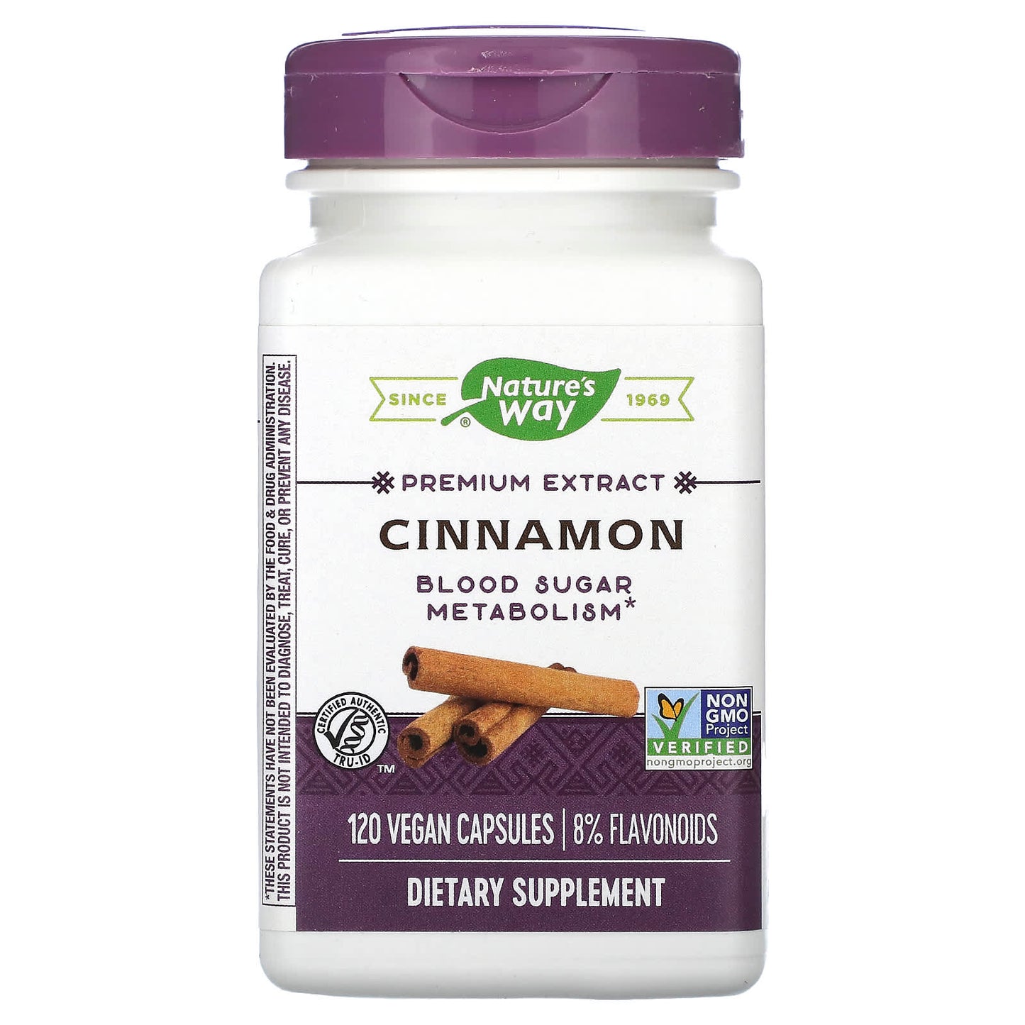Nature’s Way, Standardized Cinnamon, 120 Vegetarian Capsules UPC 033674150825 | Hilife Vitamins