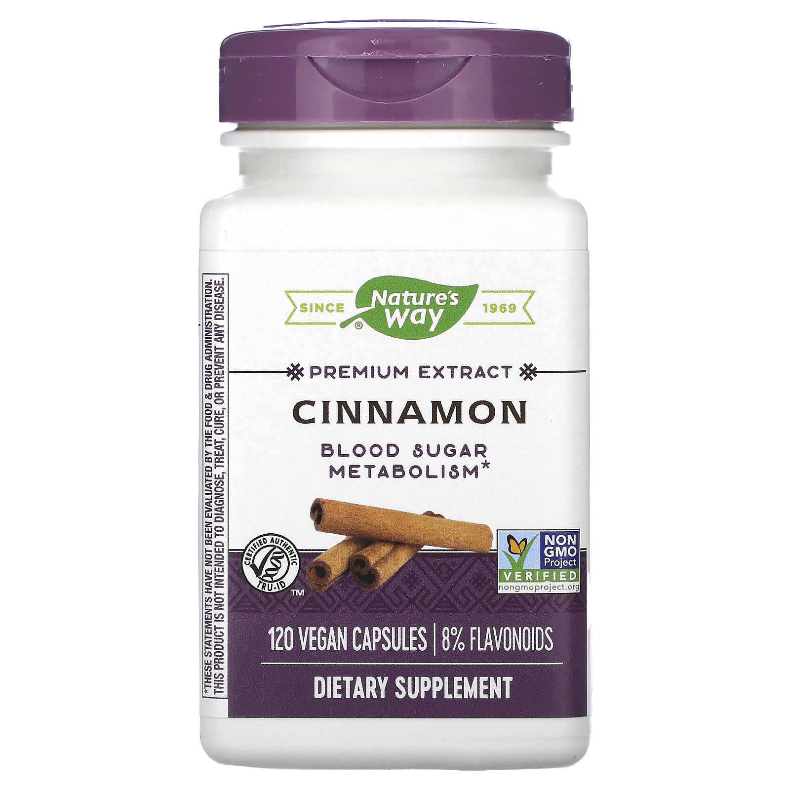 Nature’s Way, Standardized Cinnamon, 120 Vegetarian Capsules UPC 033674150825 | Hilife Vitamins