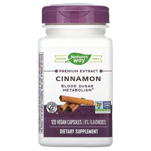 Nature’s Way, Standardized Cinnamon, 120 Vegetarian Capsules - 033674150825 | Hilife Vitamins