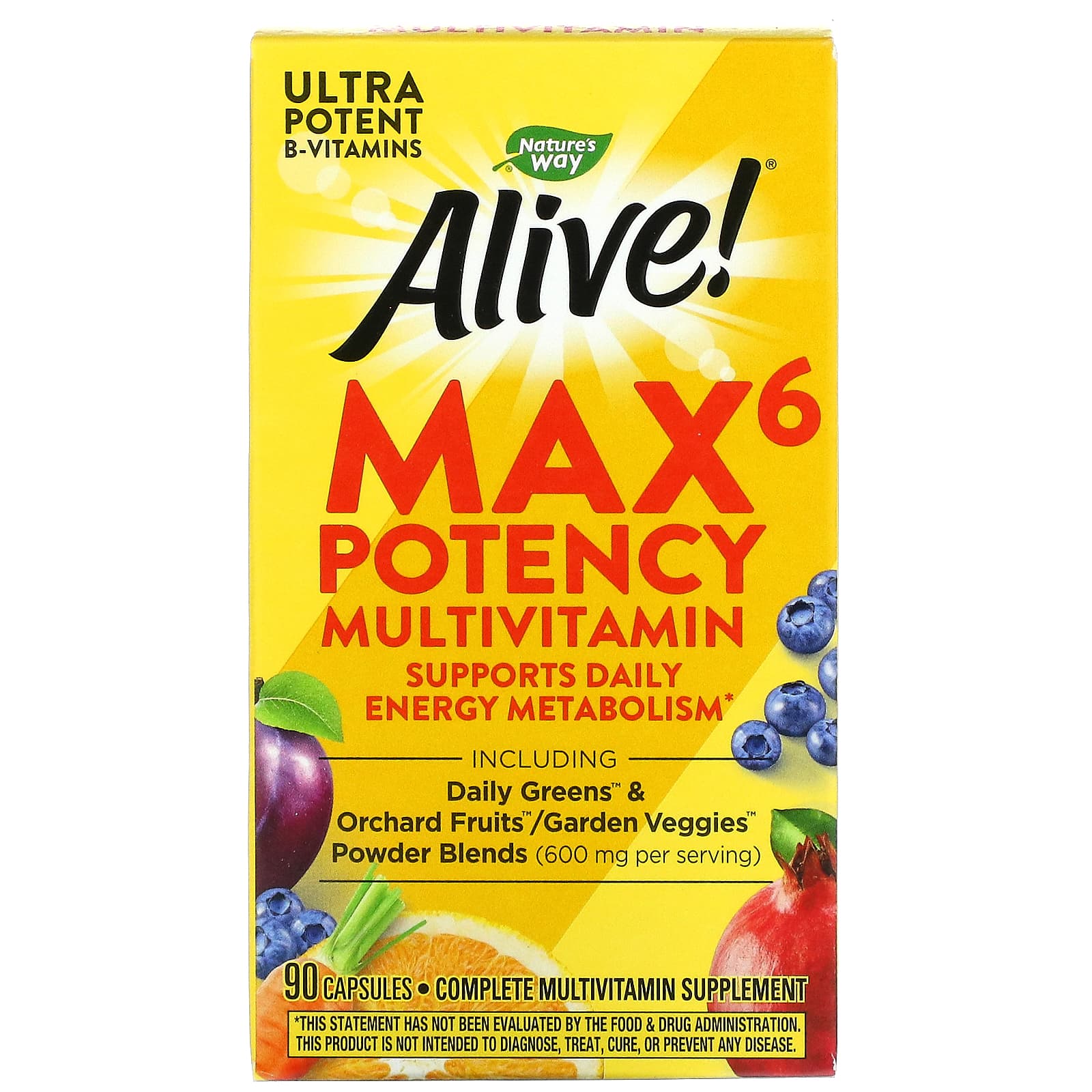 Nature’s Way, Alive! Max6 Potency Multivitamin, 90 Capsules UPC 033674150900 | Hilife Vitamins