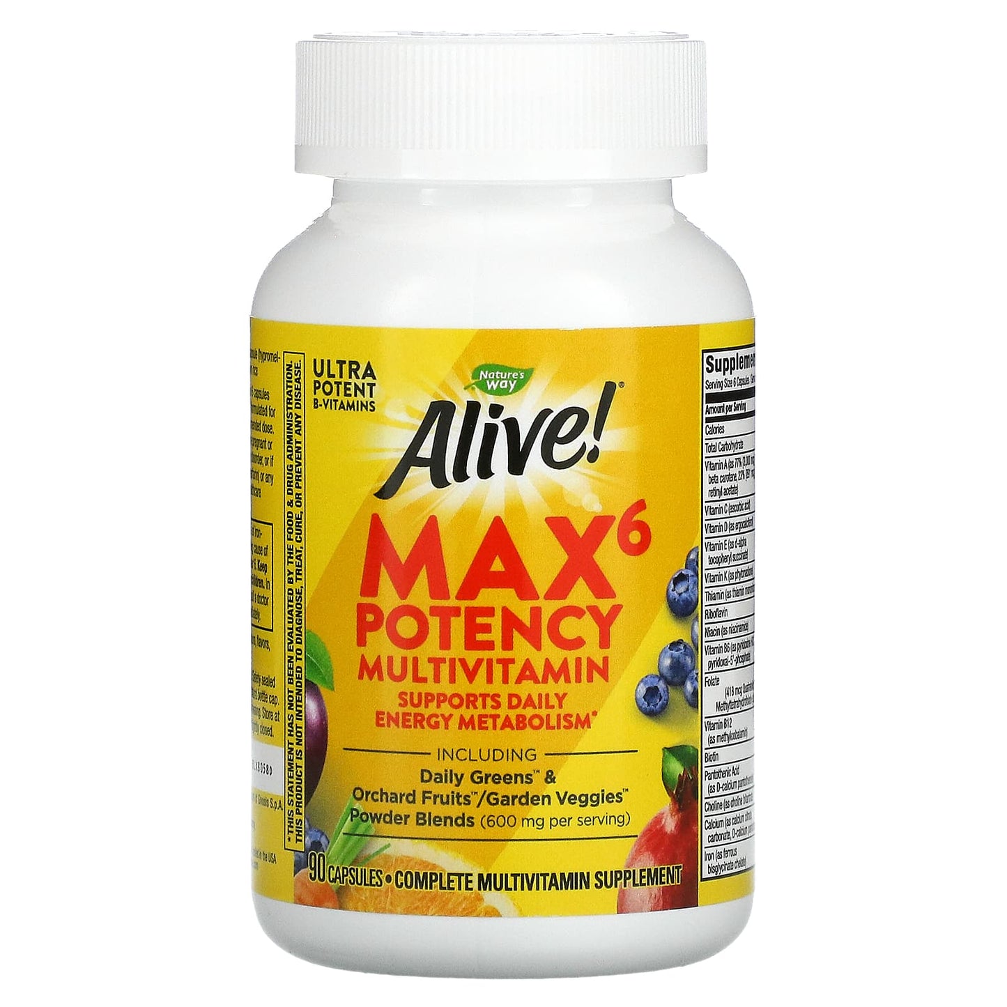 Nature’s Way, Alive! Max6 Potency Multivitamin, 90 Capsules UPC 033674150900 | Hilife Vitamins