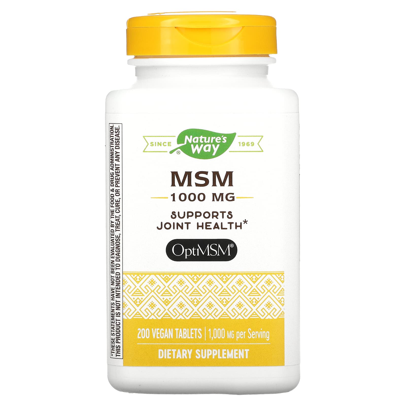 Nature’s Way, Msm 1000 mg, 200 Tablets UPC 033674151334 | Hilife Vitamins